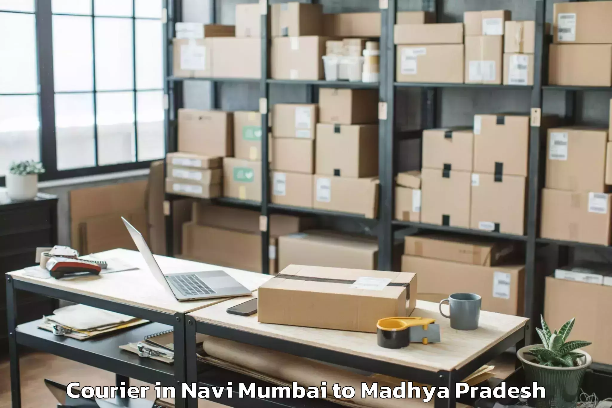 Reliable Navi Mumbai to Raisen Courier